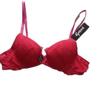 Gossard Women's Rose Red Superboost Lace Underwire Bra Size 36A